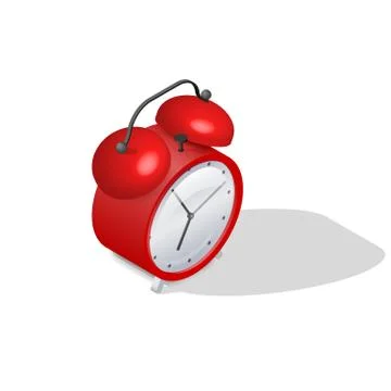 Alarm clock isometric icon Stock Illustration