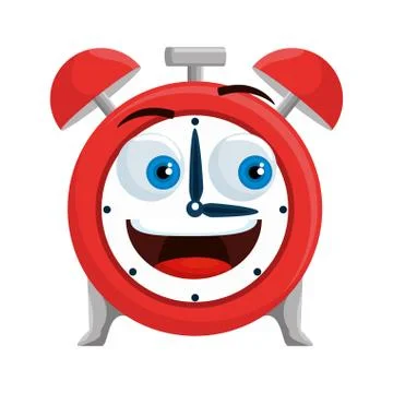 Alarm clock kawaii comic character Stock Illustration