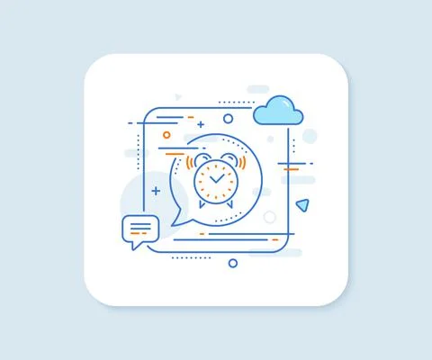 Alarm clock line icon. Time sign. Vector 스톡 일러스트