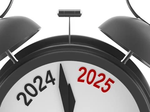 Alarm clock new year Stock Illustration