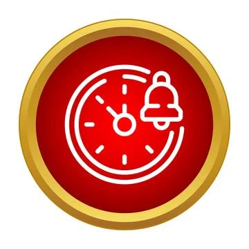 Alarm clock notification icon ringing deadline reminder Stock Illustration
