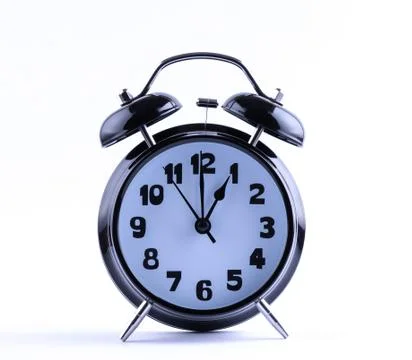 Alarm clock  with one o'clock Stock Photos