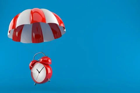 Alarm clock with parachute 스톡 일러스트