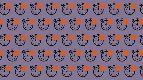 Alarm Clock Pattern Background. Video stock 325388492