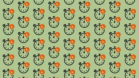 Alarm Clock Pattern Background. Stock Footage 325388516