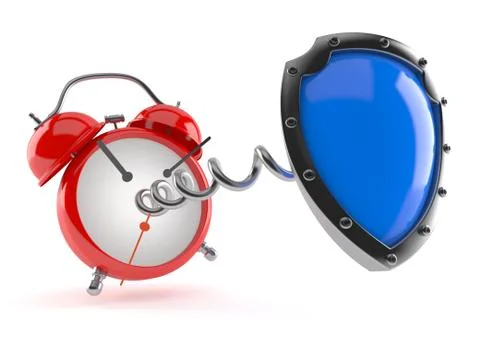 Alarm clock with protective shield Stock Illustration