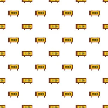 Alarm clock retro pattern seamless 스톡 일러스트