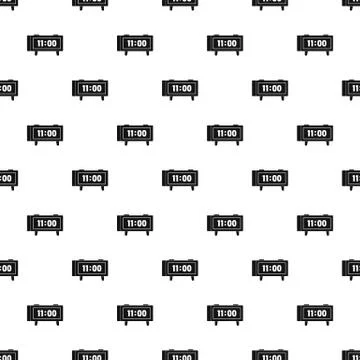 Alarm clock retro pattern seamless vector 스톡 일러스트