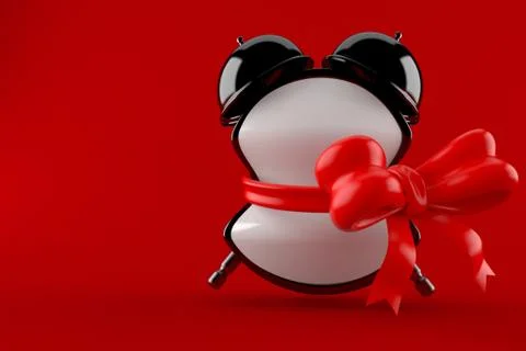 Alarm clock with ribbon Stock Illustration
