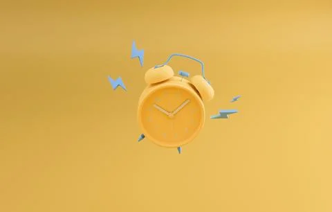 Alarm clock ring 3d render Illustrazione stock