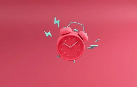 Alarm clock ring 3d render Stock Illustration