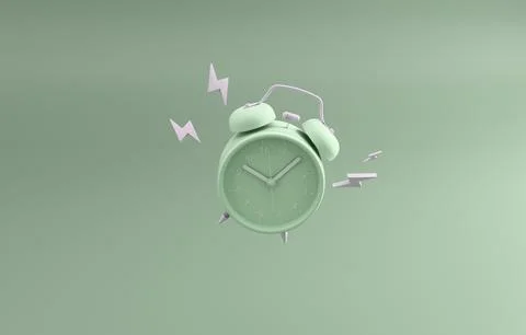 Alarm clock ring 3d render Stock Illustration