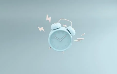 Alarm clock ring 3d render 스톡 일러스트