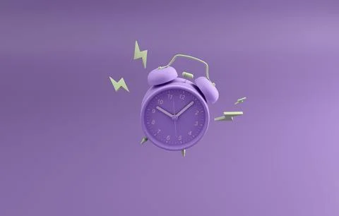 Alarm clock ring 3d render Stock Illustration