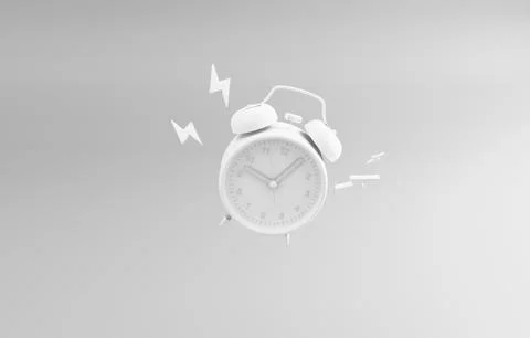 Alarm clock ring 3d render Illustrazione stock
