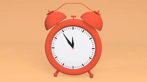Alarm clock ring. Analog table clock. Morning or work deadline concept. Video stock 240326397