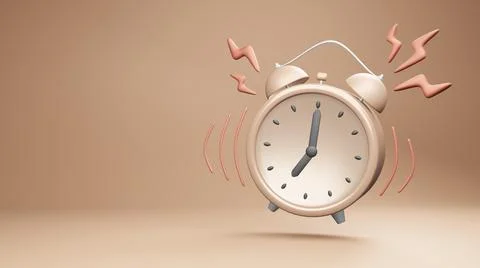 Alarm clock ring background Stock Illustration