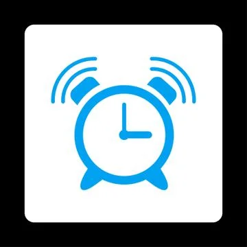Alarm Clock Ring Rounded Square Button Stock Illustration