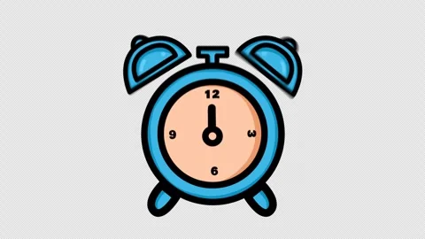 Alarm Clock Ringing On Alpha Channel Stock Footage 319094527