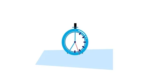 Alarm clock ringing flat designanimation Video stock 128456996