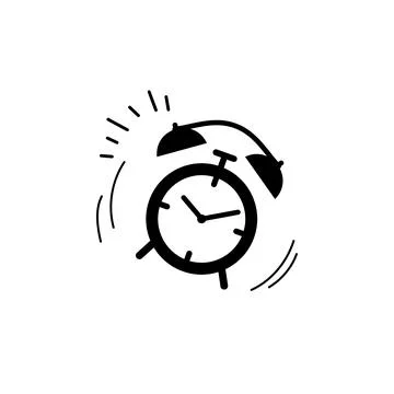 Alarm clock ringing icon Illustrazione stock