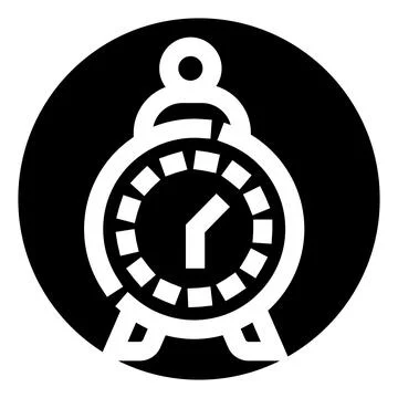 Alarm clock ringing for morning wake up schedule Stock Illustration