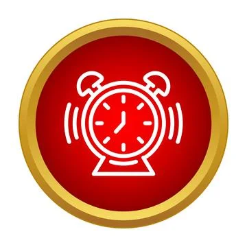 Alarm clock ringing for morning wake up icon Stock Illustration