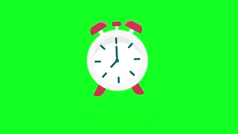 Alarm clock ringing ringing ringing jump greenscreen Stock Footage 247807821