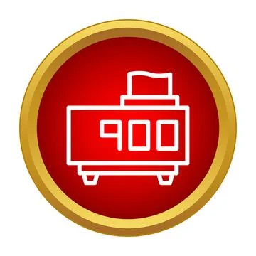 Alarm clock ringing showing digital time icon Stockillustratie
