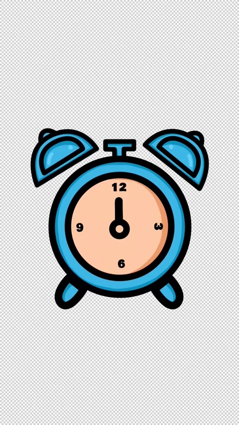 Alarm Clock Ringing Vertical Alpha Stock Footage 319094407