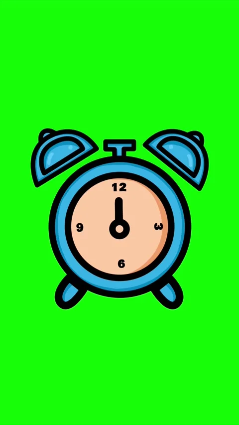 Alarm Clock Ringing Vertical Green Screen Stock Footage 319094316
