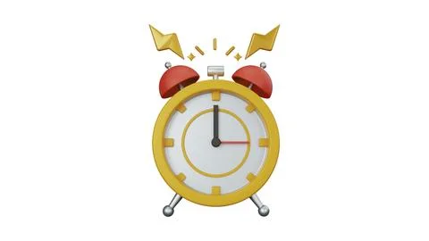 Alarm clock rings Ilustración de archivo