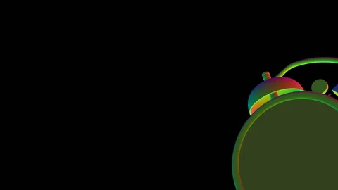 The alarm clock rotates at the bottom right of the screen. color of the normal Stock Footage 85557238