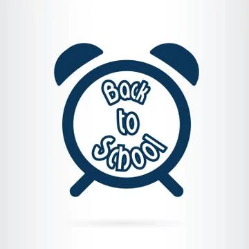 Alarm clock school icon Stock Illustration