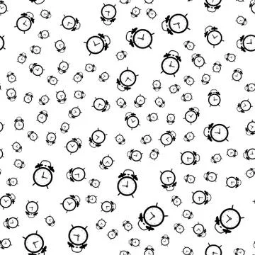 Alarm Clock Seamless Pattern background.  Illustration Stock Illustration