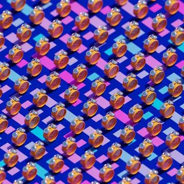 Alarm Clock Seamless Pattern 스톡 일러스트