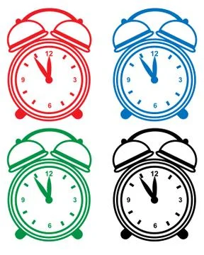 Alarm clock set Stock Illustration