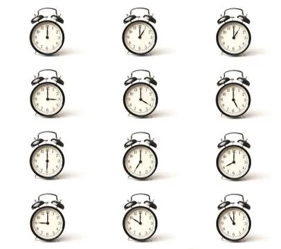 Alarm clock set Stock Photos
