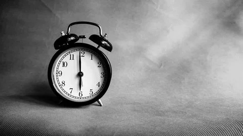 An alarm clock showing a time Stock Photos