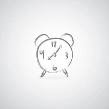 Alarm clock sketch Stock Illustration
