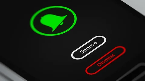 Alarm clock on Smartphone Screen Stock Footage 115493688