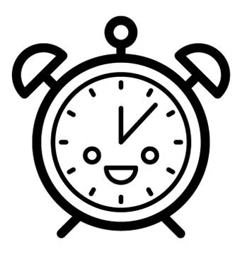 Alarm Clock Smiley Stock Illustration
