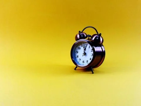 Alarm clock with space for copy background 库存照片