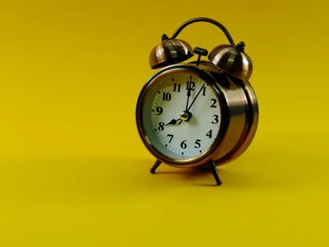 Alarm clock with space for copy background Foto stock