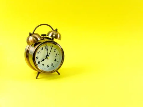 Alarm clock with space for copy background Stockfoto's