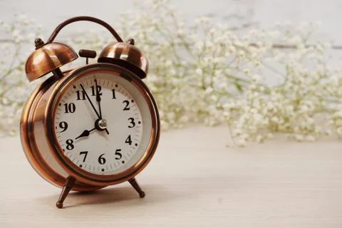 Alarm clock with space for copy background 写真素材