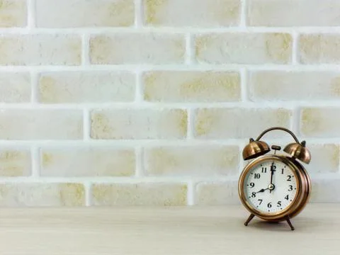 Alarm clock with space for copy background Foto stock