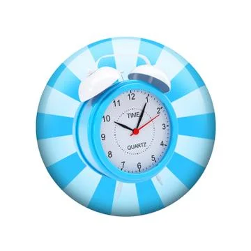 Alarm clock. Spherical glossy button Stock Illustration