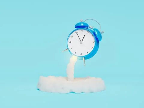 Alarm clock takeoff Illustrazione stock