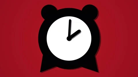 Alarm clock ticking down animation loop graphic resource background red Stock Footage 66368685